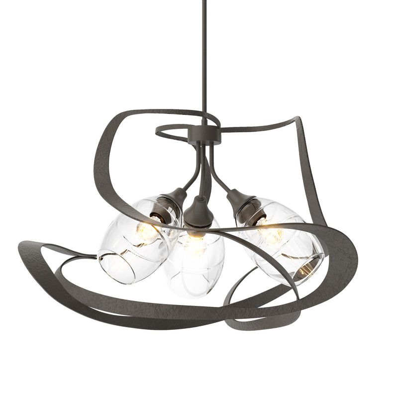Nest 3-Light 31" Chandelier in Dark Smoke