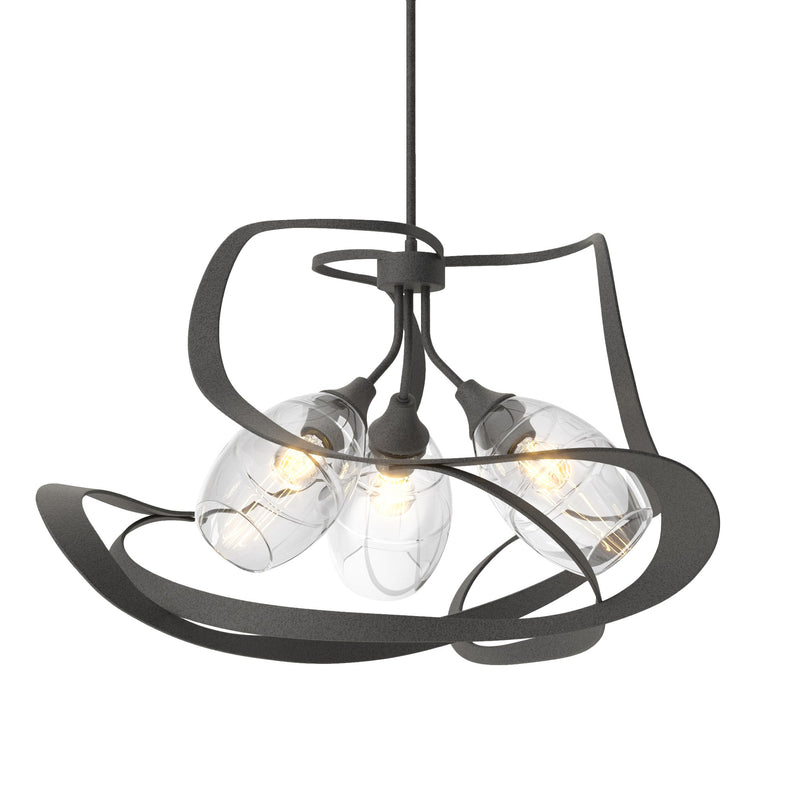 Nest 3-Light 31" Chandelier in Natural Iron