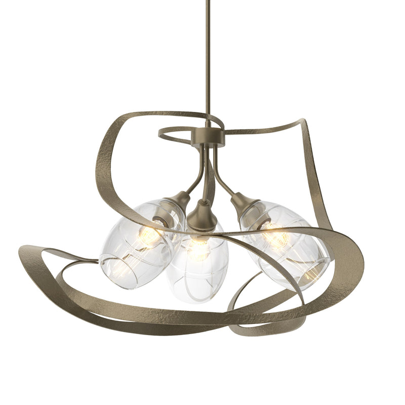 Nest 3-Light 31" Chandelier in Soft Gold
