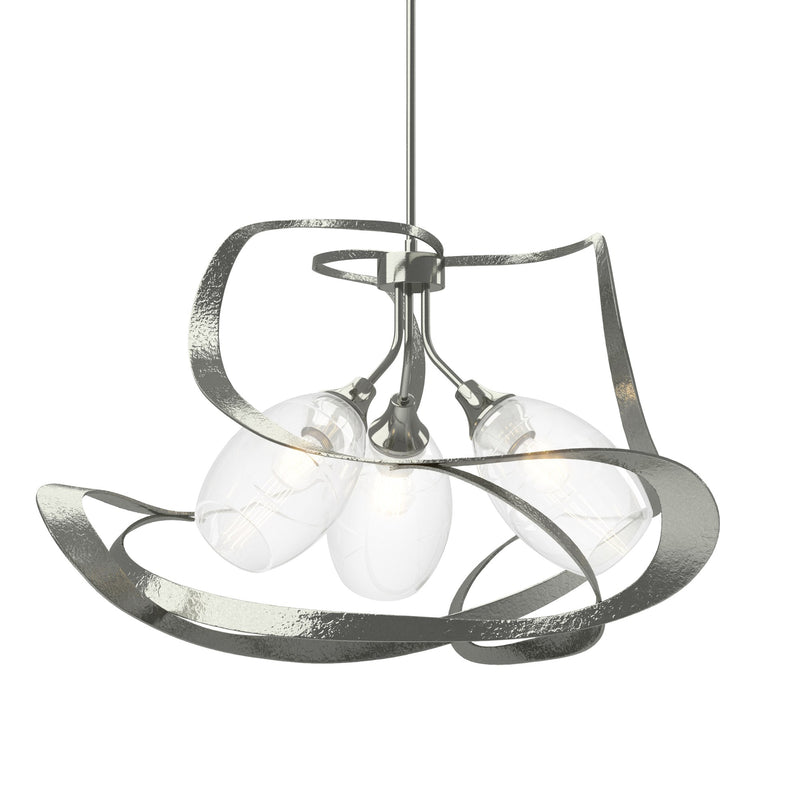 Nest 3-Light 31" Chandelier in Sterling