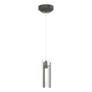 Exos Glass Low Voltage Mini Pendant in Dark Smoke - 161180-SKT-STND-07-ZM0065 by Hubbardton Forge