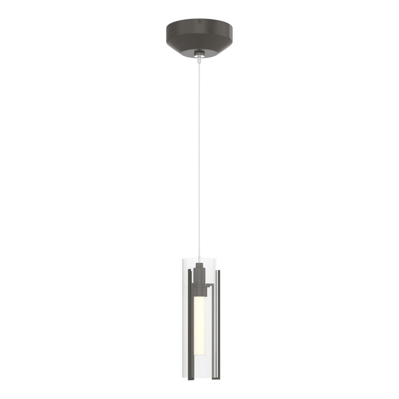 Exos Glass Low Voltage Mini Pendant in Dark Smoke - 161180-SKT-STND-07-ZM0065 by Hubbardton Forge