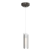 Exos Glass Low Voltage Mini Pendant in Oil Rubbed Bronze - 161180-SKT-STND-14-GG0065 by Hubbardton Forge