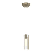 Exos Glass Low Voltage Mini Pendant in Soft Gold - 161180-SKT-STND-84-ZM0065 by Hubbardton Forge