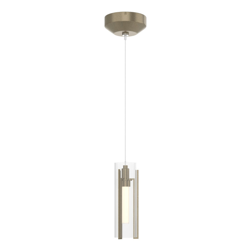 Exos Glass Low Voltage Mini Pendant in Soft Gold - 161180-SKT-STND-84-ZM0065 by Hubbardton Forge