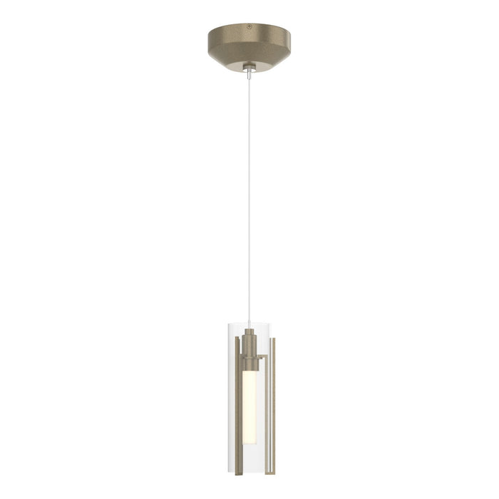 Exos Glass Low Voltage Mini Pendant in Soft Gold - 161180-SKT-STND-84-ZM0065 by Hubbardton Forge