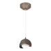 Brooklyn Double Shade Low Voltage Mini Pendant in Bronze with Black Accent - 161183-SKT-STND-05-10-GG0711 by Hubbardton Forge