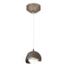 Brooklyn Double Shade Low Voltage Mini Pendant in Bronze with Oil Rubbed Bronze Accent - 161183-SKT-STND-05-14-GG0711 by Hubbardton Forge