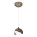 Brooklyn Double Shade Low Voltage Mini Pendant in Bronze with Vintage Platinum Accent - 161183-SKT-STND-05-82-GG0711 by Hubbardton Forge
