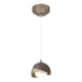 Brooklyn Double Shade Low Voltage Mini Pendant in Bronze with Soft Gold Accent - 161183-SKT-STND-05-84-GG0711 by Hubbardton Forge