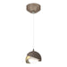 Brooklyn Double Shade Low Voltage Mini Pendant in Bronze with Modern Brass Accent - 161183-SKT-STND-05-86-GG0711 by Hubbardton Forge
