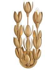 Flora 3-Light Wall Sconce in Burnished Gold