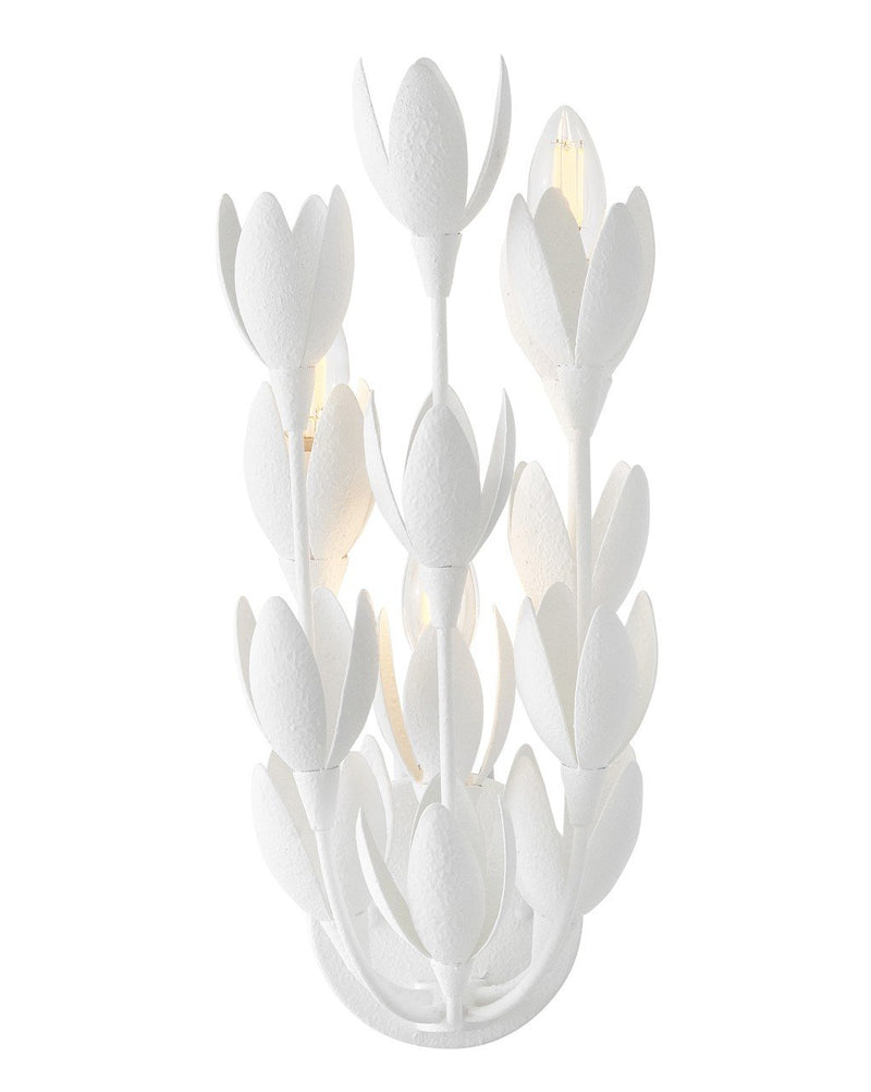 Flora 3-Light Wall Sconce in Textured Plaster
