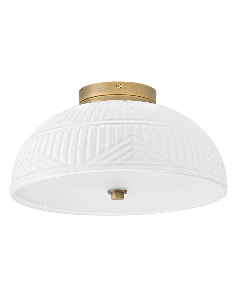 Devon 2-Light Flush Mount in Lacquered Brass