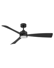 Iver 56" Dual Mount Outdoor Smart Ceiling Fan with Light in Matte Black