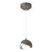 Brooklyn Double Shade Low Voltage Mini Pendant in Dark Smoke with Vintage Platinum Accent - 161183-SKT-STND-07-82-GG0711 by Hubbardton Forge