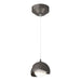 Brooklyn Double Shade Low Voltage Mini Pendant in Oil Rubbed Bronze with Oil Rubbed Bronze Accent - 161183-SKT-STND-14-14-GG0711 by Hubbardton Forge