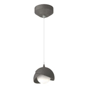 Brooklyn Double Shade Low Voltage Mini Pendant in Natural Iron with Natural Iron Accent - 161183-SKT-STND-20-20-GG0711 by Hubbardton Forge