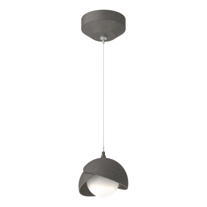 Brooklyn Double Shade Low Voltage Mini Pendant in Natural Iron with Natural Iron Accent - 161183-SKT-STND-20-20-GG0711 by Hubbardton Forge