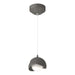 Brooklyn Double Shade Low Voltage Mini Pendant in Natural Iron with Natural Iron Accent - 161183-SKT-STND-20-20-GG0711 by Hubbardton Forge