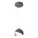 Brooklyn Double Shade Low Voltage Mini Pendant in Natural Iron with Vintage Platinum Accent - 161183-SKT-STND-20-82-GG0711 by Hubbardton Forge