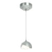 Brooklyn Double Shade Low Voltage Mini Pendant in Vintage Platinum with White Accent - 161183-SKT-STND-82-02-GG0711 by Hubbardton Forge