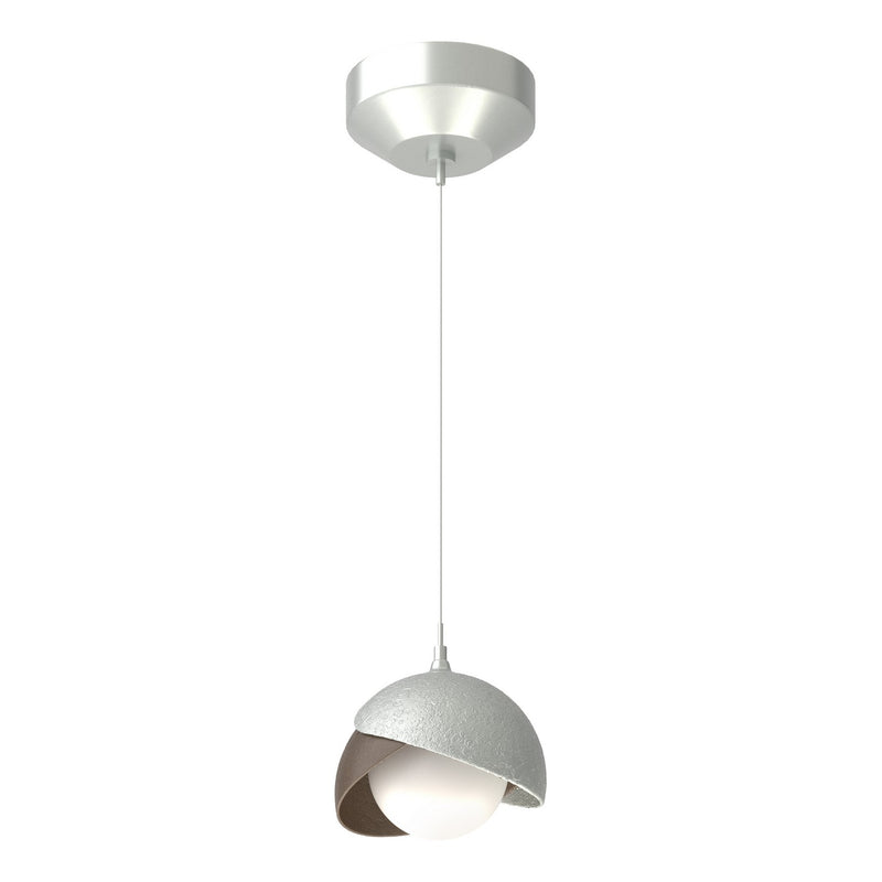 Brooklyn Double Shade Low Voltage Mini Pendant in Vintage Platinum with Bronze Accent - 161183-SKT-STND-82-05-GG0711 by Hubbardton Forge