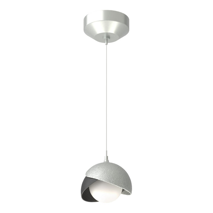 Brooklyn Double Shade Low Voltage Mini Pendant in Vintage Platinum with Black Accent - 161183-SKT-STND-82-10-GG0711 by Hubbardton Forge