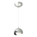 Brooklyn Double Shade Low Voltage Mini Pendant in Vintage Platinum with Black Accent - 161183-SKT-STND-82-10-GG0711 by Hubbardton Forge
