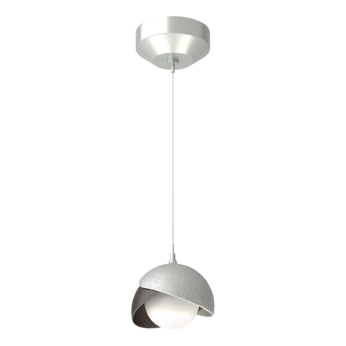 Brooklyn Double Shade Low Voltage Mini Pendant in Vintage Platinum with Oil Rubbed Bronze Accent - 161183-SKT-STND-82-14-GG0711 by Hubbardton Forge