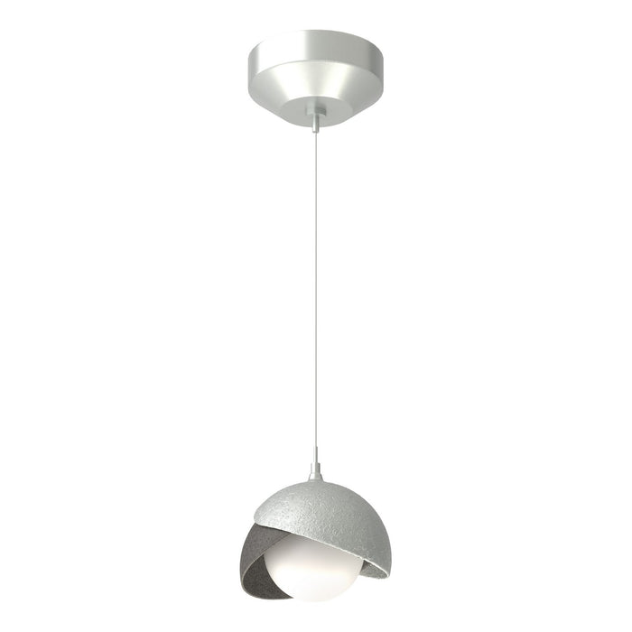 Brooklyn Double Shade Low Voltage Mini Pendant in Vintage Platinum with Natural Iron Accent - 161183-SKT-STND-82-20-GG0711 by Hubbardton Forge