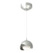 Brooklyn Double Shade Low Voltage Mini Pendant in Vintage Platinum with Natural Iron Accent - 161183-SKT-STND-82-20-GG0711 by Hubbardton Forge