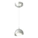 Brooklyn Double Shade Low Voltage Mini Pendant in Vintage Platinum with Vintage Platinum Accent - 161183-SKT-STND-82-82-GG0711 by Hubbardton Forge