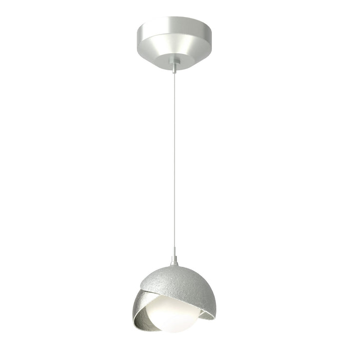 Brooklyn Double Shade Low Voltage Mini Pendant in Vintage Platinum with Sterling Accent - 161183-SKT-STND-82-85-GG0711 by Hubbardton Forge
