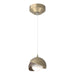 Brooklyn Double Shade Low Voltage Mini Pendant in Soft Gold with Bronze Accent - 161183-SKT-STND-84-05-GG0711 by Hubbardton Forge