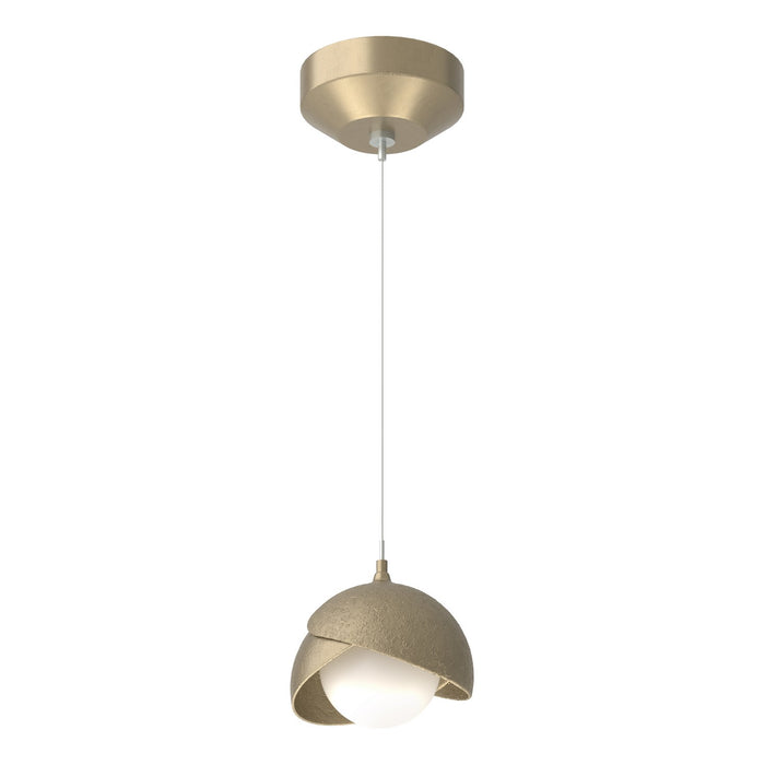 Brooklyn Double Shade Low Voltage Mini Pendant in Soft Gold with Soft Gold Accent - 161183-SKT-STND-84-84-GG0711 by Hubbardton Forge