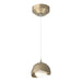 Brooklyn Double Shade Low Voltage Mini Pendant in Soft Gold with Soft Gold Accent - 161183-SKT-STND-84-84-GG0711 by Hubbardton Forge