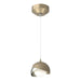 Brooklyn Double Shade Low Voltage Mini Pendant in Soft Gold with Sterling Accent - 161183-SKT-STND-84-85-GG0711 by Hubbardton Forge