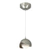 Brooklyn Double Shade Low Voltage Mini Pendant in Sterling with Bronze Accent - 161183-SKT-STND-85-05-GG0711 by Hubbardton Forge