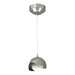 Brooklyn Double Shade Low Voltage Mini Pendant in Sterling with Black Accent - 161183-SKT-STND-85-10-GG0711 by Hubbardton Forge