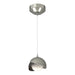 Brooklyn Double Shade Low Voltage Mini Pendant in Sterling with Oil Rubbed Bronze Accent - 161183-SKT-STND-85-14-GG0711 by Hubbardton Forge