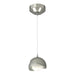 Brooklyn Double Shade Low Voltage Mini Pendant in Sterling with Vintage Platinum Accent - 161183-SKT-STND-85-82-GG0711 by Hubbardton Forge