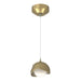Brooklyn Double Shade Low Voltage Mini Pendant in Modern Brass with Modern Brass Accent - 161183-SKT-STND-86-86-GG0711 by Hubbardton Forge