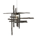 Tura Seeded Glass Low Voltage Mini Pendant in Oil Rubbed Bronze - 161184-SKT-STND-14-II0728 by Hubbardton Forge
