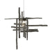 Tura Seeded Glass Low Voltage Mini Pendant in Natural Iron - 161184-SKT-STND-20-II0728 by Hubbardton Forge