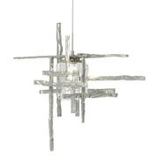 Tura Seeded Glass Low Voltage Mini Pendant in Vintage Platinum - 161184-SKT-STND-82-II0728 by Hubbardton Forge