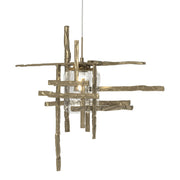 Tura Seeded Glass Low Voltage Mini Pendant in Soft Gold - 161184-SKT-STND-84-II0728 by Hubbardton Forge