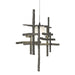 Tura Frosted Glass Low Voltage Mini Pendant in Natural Iron - 161185-SKT-STND-20-YC0305 by Hubbardton Forge