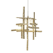 Tura Frosted Glass Low Voltage Mini Pendant in Soft Gold - 161185-SKT-STND-84-YC0305 by Hubbardton Forge