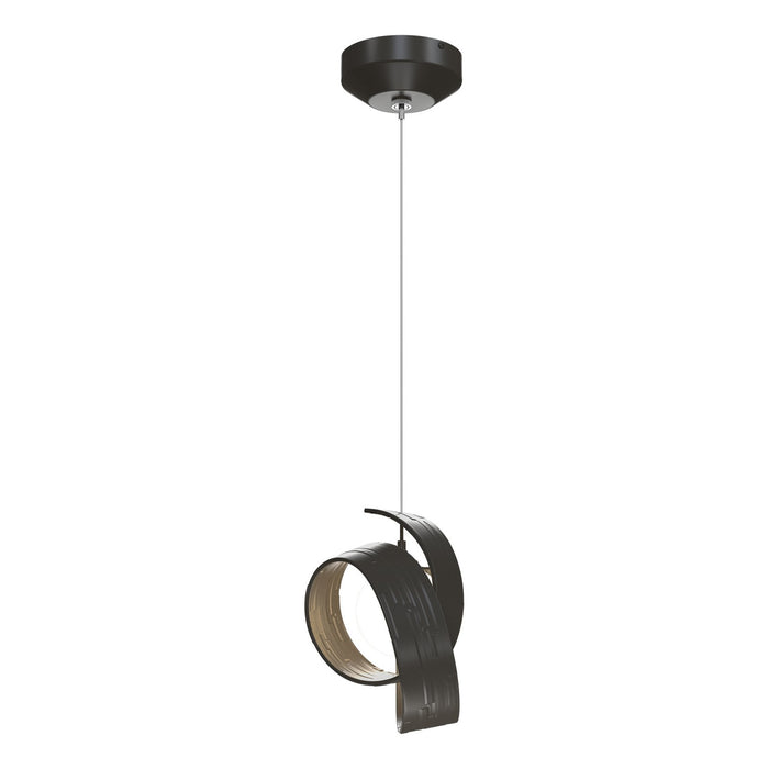 Riza Low Voltage Mini Pendant in Dark Smoke - 161186-SKT-STND-07-GG0711 by Hubbardton Forge